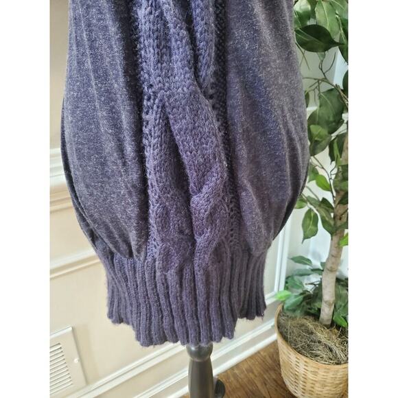 Miilla Women's Blue Acrylic V-Neck Short Sleeve Pullover Knit Sweater Size M - Picture 5 of 12